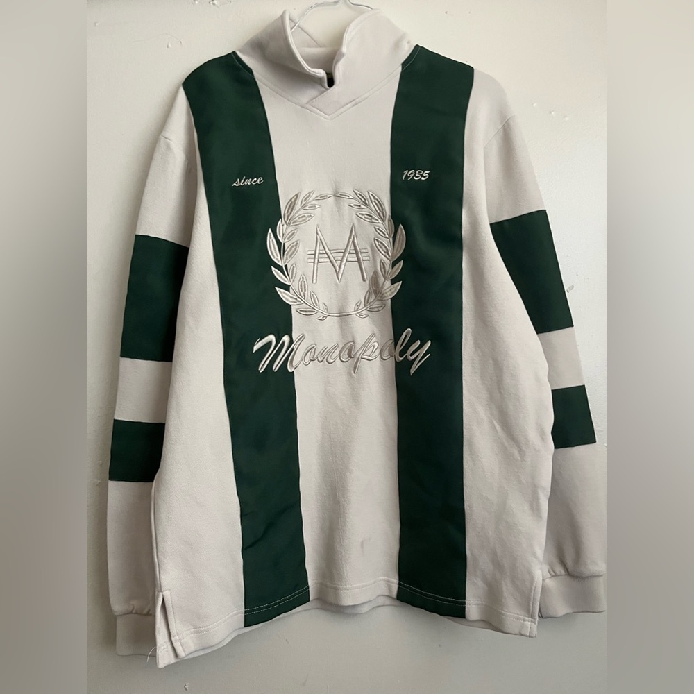 Green and White Monopoly Sweatshirt